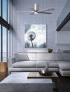 Patricia-5 ceiling fan in brushed nickel with 52” barn wood blades.